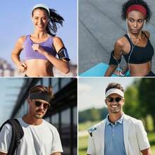 4pcs/Set Solid Color Thin Sports Headband, Suitable For Workout, Fitness, Autumn/Winter Women Holiday Outfit, Women Hair Accessories, Women Elegant Scarf, Women Soft Headband Summer Outfits - Multicolor - View 6