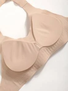 2 Pieces Of Push-Up And Lift-Up Women's Bras, Front Clasp Seamless Bras, Back Shaping Women's Underwear, Side-Pushing Underwire Bras For Side Chest Support, Sports Support Bras, Back Lifting And Anti-Sagging Design, Detachable Breast Pads, Suitable For Daily Correction. - Đen + Mơ - Xem 11