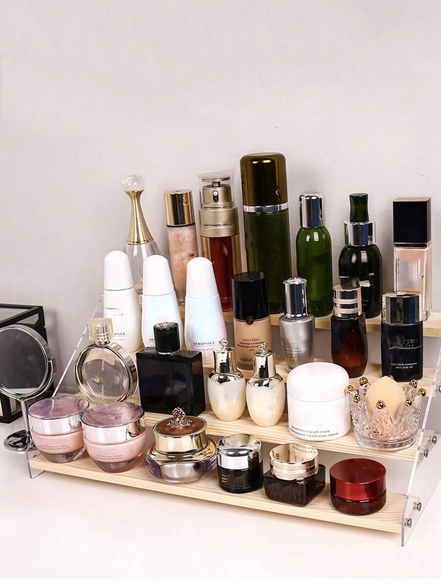 Solid Wood Figure Stand Acrylic Jewelry Rack Storage Ornament Vanity Cosmetic Props Bracelet Display Stand - 5.5cm Bamboo Board Width - View 1