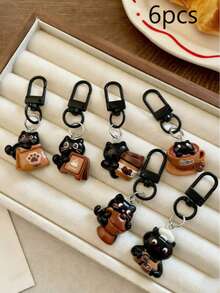 这款可爱的卡通猫咪钥匙扣是咖啡爱好者的迷人配饰。它既是完美的礼物之选，也是时尚的包包挂饰，更是任何咖啡店的绝佳点缀。这款钥匙扣是节日送礼的热门之选，也是学生和朋友背包装饰、同事纪念品的理想之选，更是提升包包外观的创意之选。 - 彩色 - 查看 11