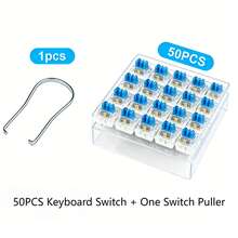 50/100个键盘开关 键盘按键替换 3针触感开关 适用于MX轴机械键盘 - 查看 19
