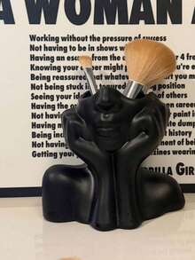 1 hộp đựng cọ trang điểm nghệ thuật cơ thể người thủ công sáng tạo - Hộp đựng cọ trang điểm nghệ thuật cơ thể người độc đáo và sáng tạo, hộp đựng cọ trang điểm để bàn, chất liệu nhựa trang trí, thiết kế chống rơi vỡ, vật trang trí điêu khắc, nhẹ và di động, hộp đựng mỹ phẩm thủ công để bàn hoặc phòng tắm, thiết kế nhẹ và thời trang, chống trượt, lựa chọn lý tưởng, quà tặng ngày Valentine, đồ dùng học tập. - Hộp đựng dụng cụ hỗ trợ mặt - Xem 10