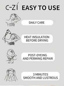 C-ZI 四效合一角蛋白精华液，蕴含摩洛哥坚果油，有效解决毛躁问题，深层滋养保湿，并提供热保护 60毫升/2液盎司 - 60毫升 - 查看 6