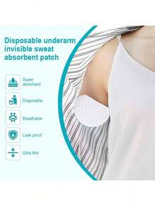 Pack Sports Sweat Absorbing Pads, Ultra-Thin Breathable Invisible Sweat Absorber, Unisex Underarm Pads, Comfortable Odorless Sweat Proof, Sweat Absorbing Pads (5.1" X 3.5") - Multiple Styles - View 7
