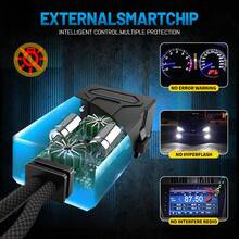 HYNBYZJ 2 Packs H7 H4 LED Car Headlight 400W High Power CANBUS Bulb H1 H9 H11 HB3 9005 HB4 9006 9012 9007 H13 Lamp Seven Copper Tube Lights For Auto 12V - A - View 7