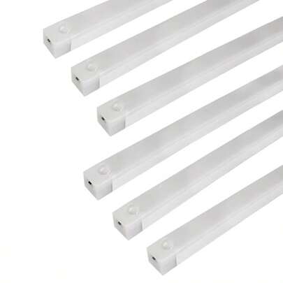 "10cm/20cm Motion Sensor Lights, 6-Pack! USB Rechargeable Magnetic Backs. Perfect Size For Closet Shelf Stairs. Plug Play Auto Light Great Gift."