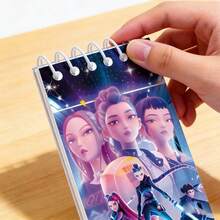 10 piezas de Cuadernos de espiral portátiles con diseños de anime y dibujos animados de K-Pop, 24 páginas, regalo ideal de papelería - Unitalla - Ver 6