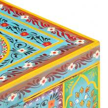 Caja almacenaje pintada a mano 50x40x40 cm madera mango maciza multifunzionale e grande capacità risparmia spazio e facile da pulire stabile e estetico ideale per sala da pranzo sala da pranzo e camera da letto - Multicolore - Visualizzare 6
