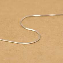 925 Sterling Silver Minimalist Necklace, Suitable For Parties And Music Festivals, A Minimalist Jewelry Gift For Women - White - View 10