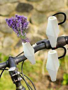 Jarrón decorativo para manillar de bicicleta, mini jarrón creativo con cuerda, adecuado para actividades al aire libre, campamento, ciclismo, escalada, entusiastas de los viajes, regalos del Día de la Madre, accesorios para exteriores, artículos esenciales de viaje - multicolor - Ver 2