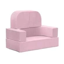 4 Pcs Modular Couch, Sectional Couch Sofa, Freely Removable Chair Sofa For Playing, Creativity, Sleeping For Playroom, Bedroom Furniture(Navy Blue&Pink&Grey&Blue) - 淺粉色 - 查看 6