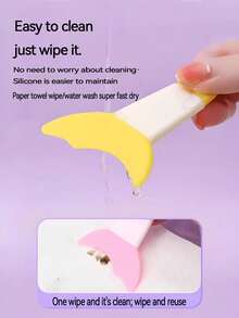 3pcs Eyeshadow Stencil, Crescent Moon Shaped Eyeliner Stencil, Silicone Lash Separator, Makeup Tools - Multicolor - View 9