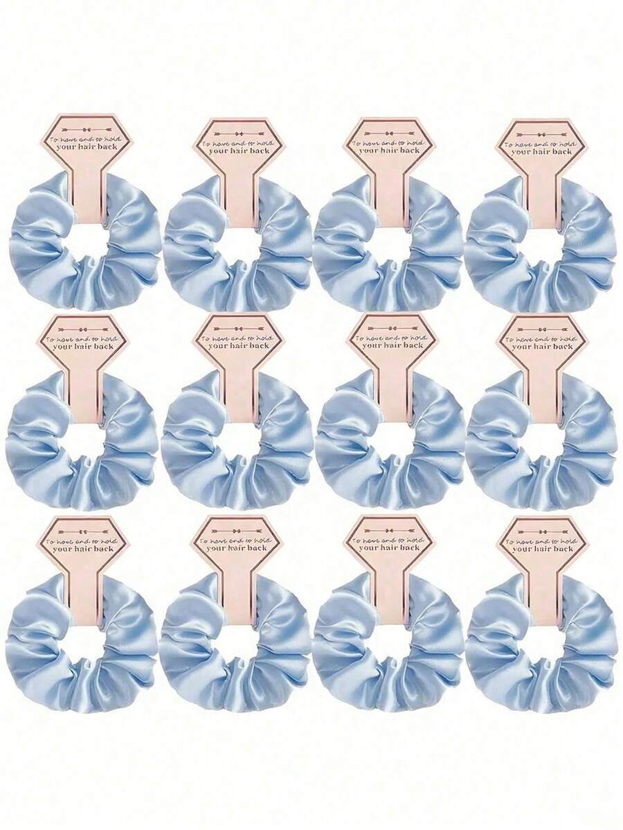 1/3pcs Silk Hair Scrunchies Bridesmaid Proposal Gifts Silk Hair Bands, Suitable For Bachelorette Party Favors, Wedding Hair Accessories Suitable For Bridal Party, Bachelorette Party Favors, Wedding Party Supplies, Birthday Party, Graduation Season - / - View 1