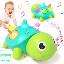 Best Gift Idea: Musical Light Up Turtle For Babies | 4-In-1 Developmental Toy To Encourage Crawling (6-12 Months) | Newborn Learning Gift - Multicolor - View 2