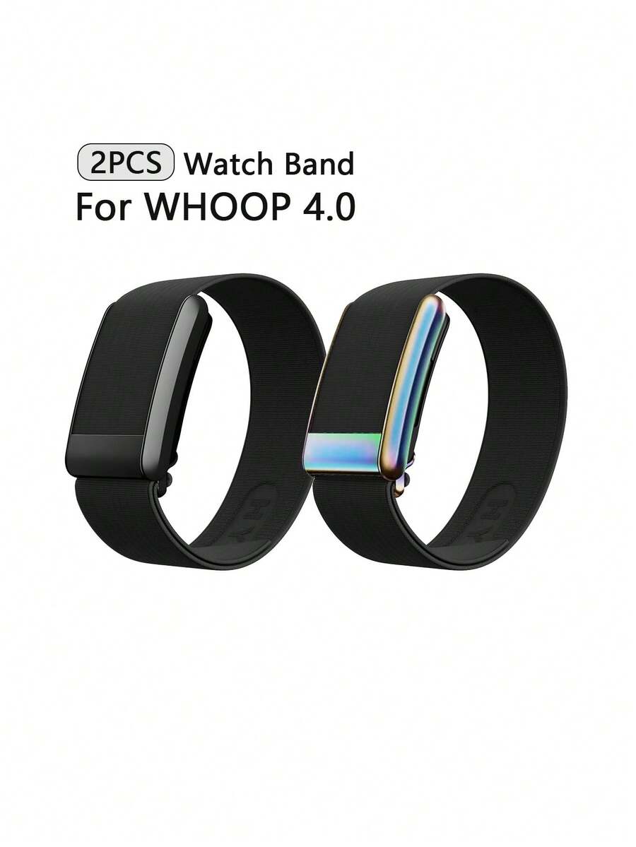 2PCS 4.0 HydroKnit Wrist Band, Fast-Drying And Sweat-Wicking, Retains 30% Less Moisture, 4.0 Compatible - Black/Rainbow - View 1