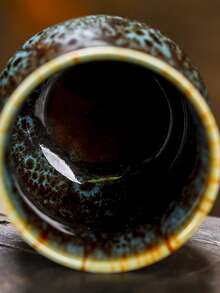 1个热销裂纹釉陶瓷拿铁咖啡杯，小号150毫升水杯，创意个人浓缩咖啡杯，冲洗杯，毕业/家庭聚会杯，情侣杯，中式茶具套装 - 彩色 - 查看 7