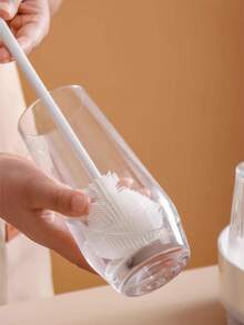 2/5/10件装长柄无死角杯刷，适用于水壶、奶瓶、茶壶等清洁，亦可作奶瓶刷，厨房清洁工具 - 多色 - 查看 3