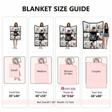 Plim Plim Cartoon Animation Blanket The Adorable And Charming Image, Along With The Gathering With Friends Soft Funny Throw Blanket Cozy Lightweight Plush Portable Cover Blanket For Sofa,Warm Gift For Birthday,Christmas,Multiple Blankets - 顏色 - 查看 3