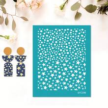 仙人掌/猫/星星图案打印模板，优质纸质材料，适用于软陶DIY、陶瓷、耳环、项链、珠宝制作工具 - 多色 - 查看 7