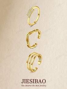 3件套女士脚趾环，防褪色，可调节花朵镶嵌锆石，精致小巧，夏季沙滩露趾环套装，脚趾饰品，足部饰品 - Golden and Silvery - 查看 11