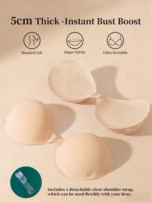 1/10pcs Detachable Shoulder Strap Invisible Self-Adhesive Thick 5cm Waterproof Breast Petals, Reusable Backless Bra For Dresses, Weddings, Parties - Multicolor - View 15