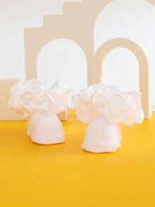 2双装3D立体花朵荷叶边公主风女童袜子 - 彩色 - 查看 6