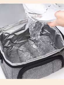 1pc Lunch Bag, Insulated Lunch Box, Large Capacity Multi-Function Cooler Bag, Waterproof Oxford Fabric - Multicolor - View 6