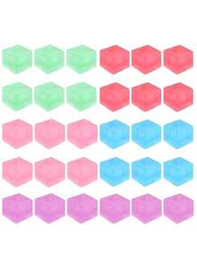 1/6/12/24/52个成人挤压球玩具，冰块形状减压挤压玩具 - 方形挤压球感官玩具，减压球，挤压立方体减压玩具，小号，生日派对礼物，礼品袋填充物，款式和颜色随机 - 彩色 - 查看 5