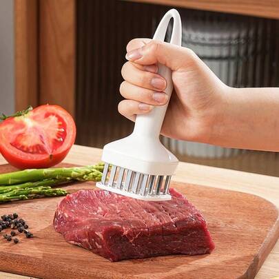 Stainless Steel Kitchen Meat Tenderizer, Outdoor BBQ Quick Tenderizing Tool