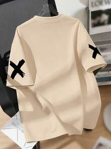 Teenage Boys Cartoon Square Pattern Round Neck Short Sleeve T-Shirt + Cargo Pants Summer New Set - Multicolor - View 6