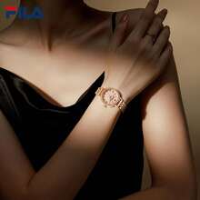 FILA Women Luxury Quartz Watch, Crystal Starry Dial, Pearl & Steel Strap 2-In-1 Set, Waterproof, Elegant Gift Box For Wedding Party - one-size - View 4