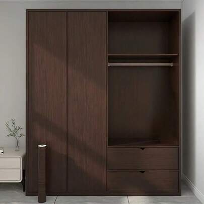 1卷棕色胡桃木纹壁纸，贴面自粘壁纸 - 棕色木纹自粘可移除壁纸，耐高温，防油，易清洁壁纸，专用于炉灶/防溅墙面的乙烯基贴纸，可用于台面家具、厨房墙面、家具翻新、艺术墙面装饰，逼真木纹质感