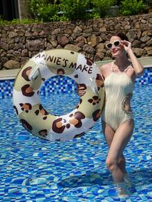 Anillo inflable de natación de 35 pulgadas, flotador de anillo de natación de PVC de alta calidad y duradero, adecuado para playa, fiesta, vacaciones, protección UV - Fiesta de piscina - multicolor - Ver 5