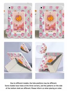 这款太阳塔罗牌图案平板电脑保护套兼容 iPad Air 11 英寸 M3 2025 / M2 2024、Air 第五代 2022、(A16) 11 英寸第十一代 2025，也兼容三星 Galaxy Tab 和 Kindle Paperwhite 第十二代 2024。透明背壳，时尚图案保护套，具备自动睡眠/唤醒功能和气囊保护，适合作为礼物或办公用品。 - 彩色 - 查看 7