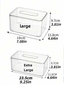 Transparent Desktop Tissue Box, Nordic Minimalist Style Tissue Paper Holder For Home, Living Room, Bedroom - Clear - View 11
