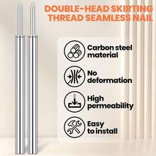 Pcs Double-Head Skirting Nails With Sleeve Tool, Double Sided Nails, Double-Headed Nails, Double Head Skirting Nails Tool - Single-thread200Nails2Sleeves - View 4