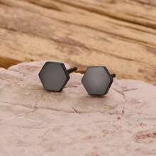 1 Pair Minimalist Fashion Hexagonal Stainless Steel Geometric Stud Earrings - GED815 - View 9