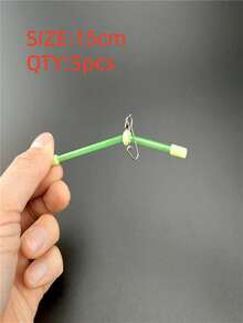 5个装钓鱼塑料管旋转接头防发光钓鱼钓组分线器发光弯管旋转接头海钓配件 - 綠色 - 查看 7