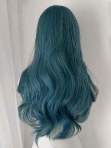 26 Inch 4*1 Lace Navy Blue Synthetic Wig, Long Curly Hair, Suitable For Everyday Wear, Parties, Cosplay, Gothic Style, Halloween, Etc. (Please Pay Attention To Wearing And Maintenance Methods) - Navy Blue - View 6