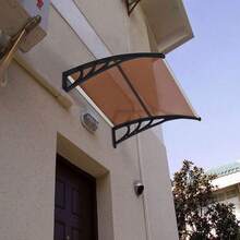 40*38in Household Application Door & Window Rain Cover Eaves Brown Board & Black Holder - Brown - View 2