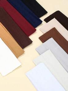 1/5件装弹力健身瑜伽头带，发带，头巾，吸汗巾，女士度假配饰，优雅围巾，方形头巾，柔软头巾 - 彩色 - 查看 4