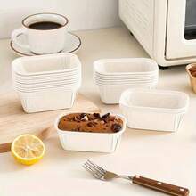 50/100 chiếc cốc nướng mini hình chữ nhật, chống dính, chống rò rỉ, thích hợp cho bánh brownie, cupcake, bánh mini, đồ tráng miệng cho các bữa tiệc. - Nhiều màu - Xem 4