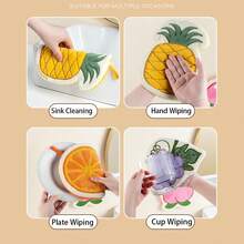 1PC Hand Kitchen Towels,Water-Absorbent Quick-Drying Coral Fleece Cloth,Christmas-Tree-Decorations,Bathroom-Room-Wall-Decor - 酪梨 - 查看 5