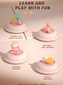 4-Key Foot Piano Toy, Infant Educational Fitness Music Atmosphere Enlightenment Sound & Light Musical Early Education Intelligent Toy Gift, Rabbit, Fish, Bear In Different Colors - Multicolor - View 8