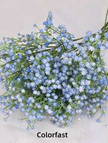 1/3/5 bông hoa baby's breath nhân tạo màu xanh nhạt, nhiều cành, bó hoa baby's breath giả, thích hợp để trang trí nhà cửa, cắm bàn, lấp đầy bình hoa, trang trí tiệc cưới, trang trí phòng, ngày Valentine, quà tặng, trang trí sân vườn, cây cảnh ngoài trời, làm vườn, hoa nhân tạo. - xanh nhạt - Xem 5