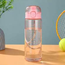 1 pièce Bouteille d'eau de sport étanche 780 ml, indispensable pour la rentrée scolaire - Restez hydraté toute la journée, énergique, parfait pour le yoga d'été, les sports, réutilisable, avec marqueur de temps, inspirant, bouteille d'eau de fitness, mug de voyage, bouteille d'eau en plastique portable, ustensile de boisson, cadeau parfait pour Halloween et Noël pour les adultes et les étudiants - Multicolore - Voir 14
