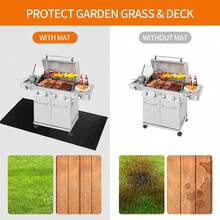 Tikar BBQ Luar Ruangan - Tahan Api, Tahan Minyak, Tahan Noda - Melindungi Kayu dan Rumput - Tikar Perapian Isolasi Suhu Tinggi Serbaguna - A - View 8