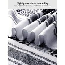 - Military Shemagh Tactical Desert Keffiyeh Scarf For Head And Neck, Arabic Scarf With Tassel 43 X 43 Inches, 43370234 - 白色 - 查看 2