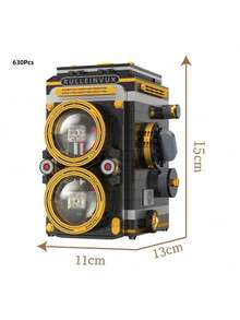 Bộ xếp hình mini 630 mảnh chủ đề máy ảnh: Đồ chơi tự lắp ráp giúp giảm căng thẳng. Lắp ráp các mô hình máy ảnh 3D cổ điển, nhiều màu sắc, đen và xanh lá cây. Có nhiều kiểu dáng khác nhau. Hoàn hảo cho những người yêu thích nhiếp ảnh và người mới bắt đầu chơi xếp hình. Tăng cường phản xạ và tư duy không gian. Tuyệt vời để trang trí nhà cửa, làm quà tặng sinh nhật và lễ hội. - Nhiều màu (Túi) - Xem 17