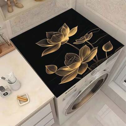 1片硅胶洗衣机/烘干机顶垫，洗衣机防尘罩，厨房配件，防滑，适用于洗衣房、浴室、家居装饰和房间装饰，多种款式可选